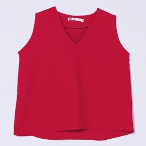 Women's Red Sleeveless Top and Pants set